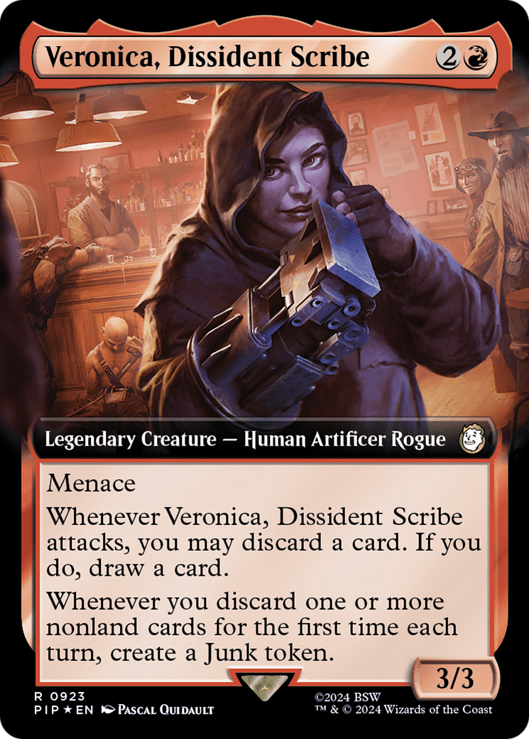 Image of Veronica, Dissident Scribe (Extended Art) (Surge Foil) (PIP-923) - Fallout: (Extended Art) Foil