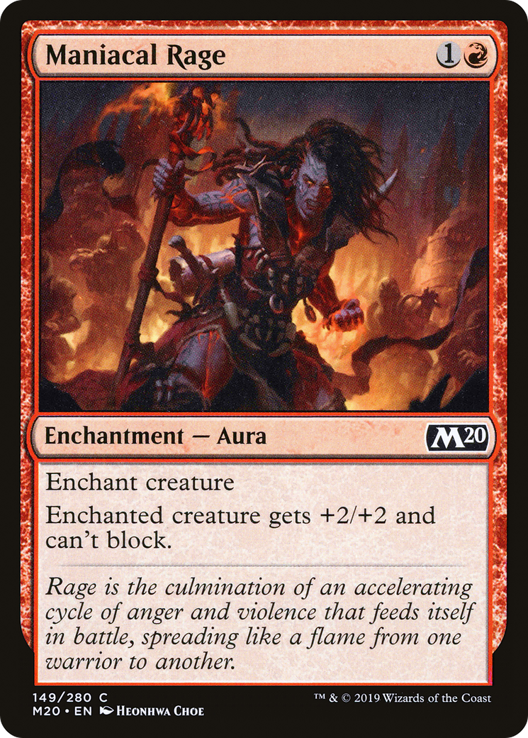 Image of Maniacal Rage (M20-149) - Core Set 2020
