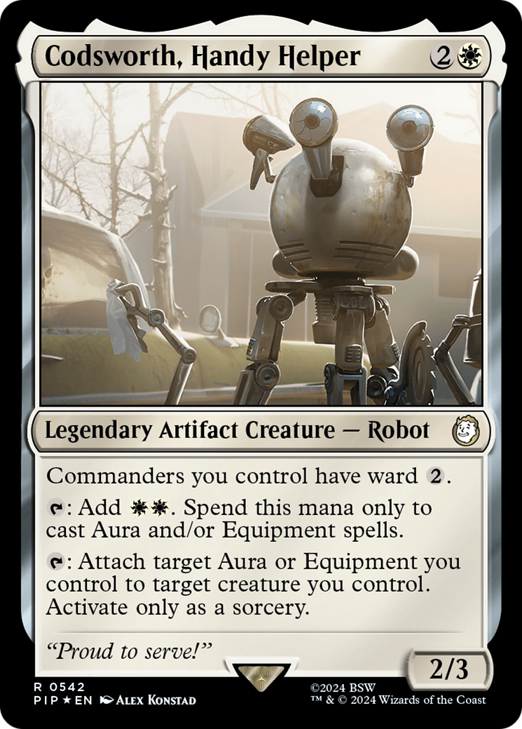 Image of Codsworth, Handy Helper (Surge Foil) (PIP-542) - Fallout Foil