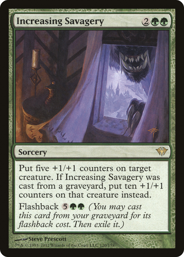 Image of Increasing Savagery (DKA-120) - Dark Ascension Foil