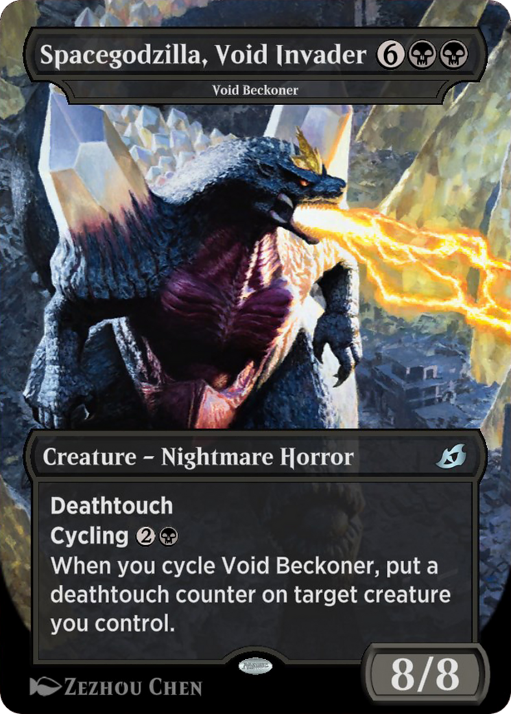 Image of Spacegodzilla, Death Corona - Void Beckoner (IKO-373A) - Ikoria: Lair of Behemoths / Spacegodzilla, Void Invader (Borderless)