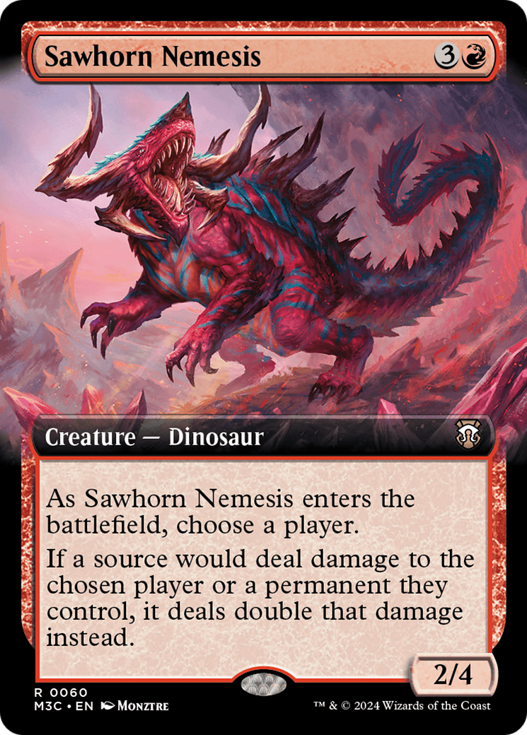 Image of Sawhorn Nemesis (Extended Art) (M3C-060) - Modern Horizons 3 Commander: (Extended Art)