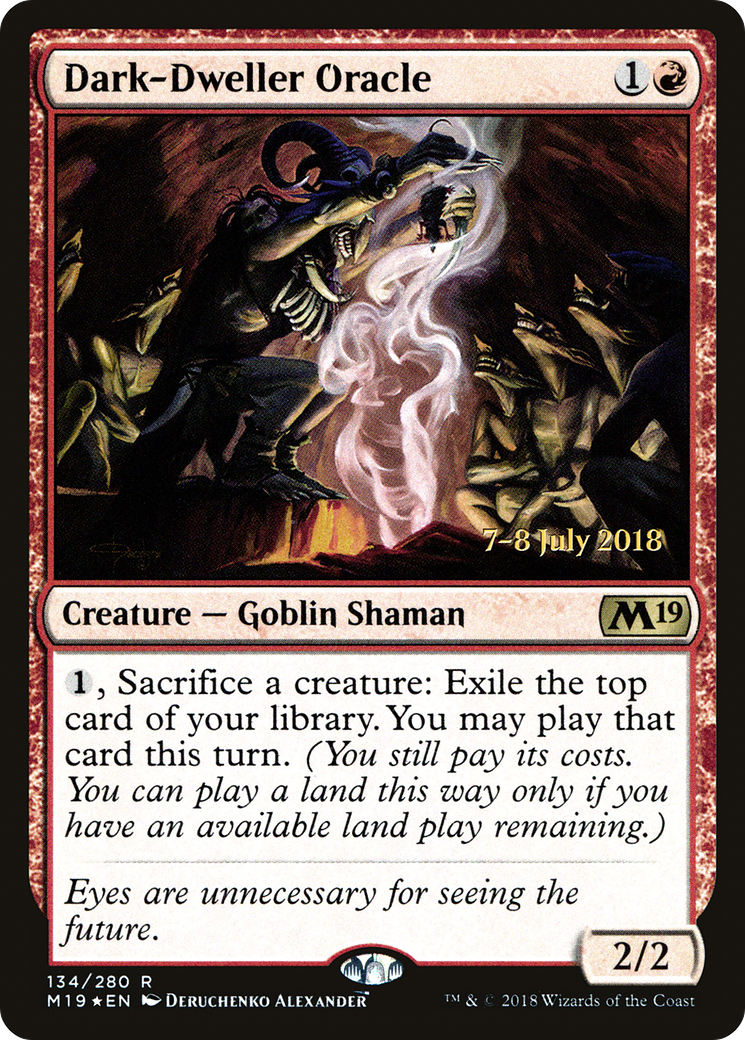 Image of Dark-Dweller Oracle (PRE-134) - Core Set 2019 Promos Foil