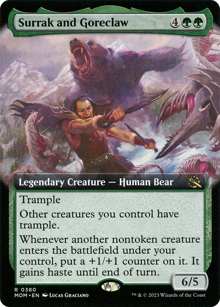 Image of Surrak and Goreclaw (Extended Art) (MOM-380) - March of the Machine: (Extended Art)