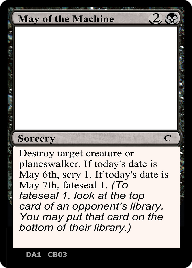 Image of May of the Machine (UNK-CB03) - Unknown Event
