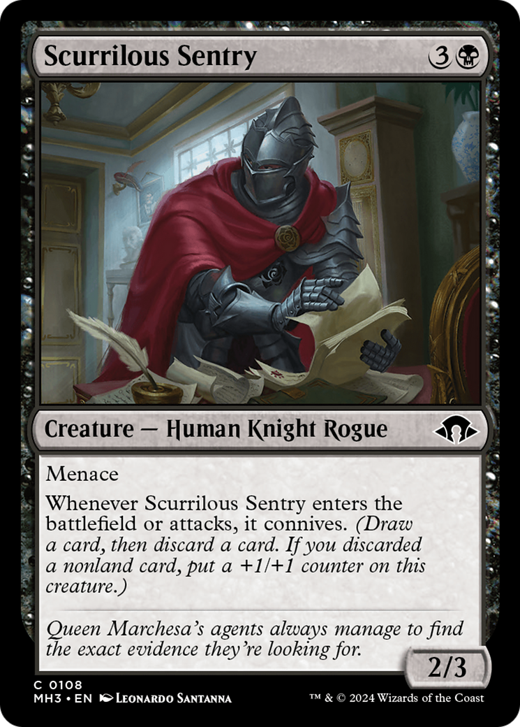 Image of Scurrilous Sentry (MH3-108) - Modern Horizons 3 Foil