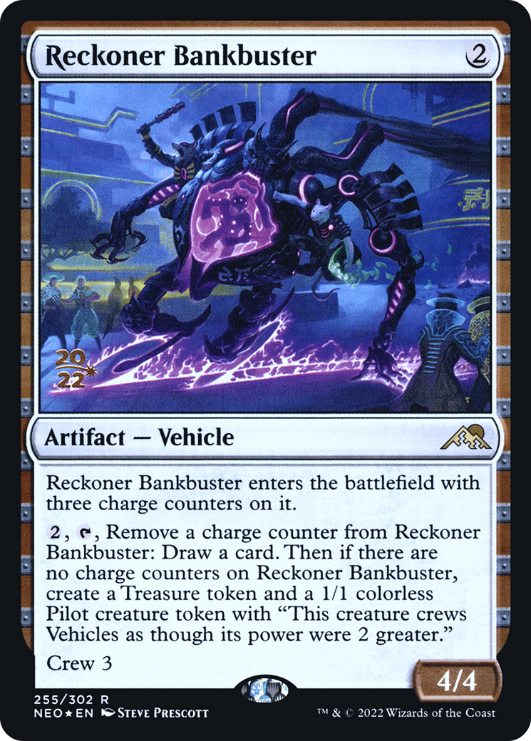 Image of Reckoner Bankbuster (PRE-255) - Kamigawa: Neon Dynasty Promos Foil