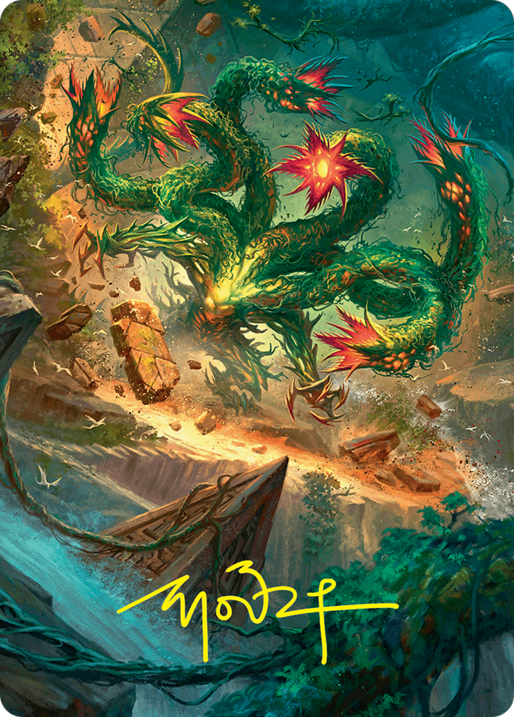 Image of Mossborn Hydra // Mossborn Hydra (AFDN-042) - Foundations Art Series (Borderless) Foil