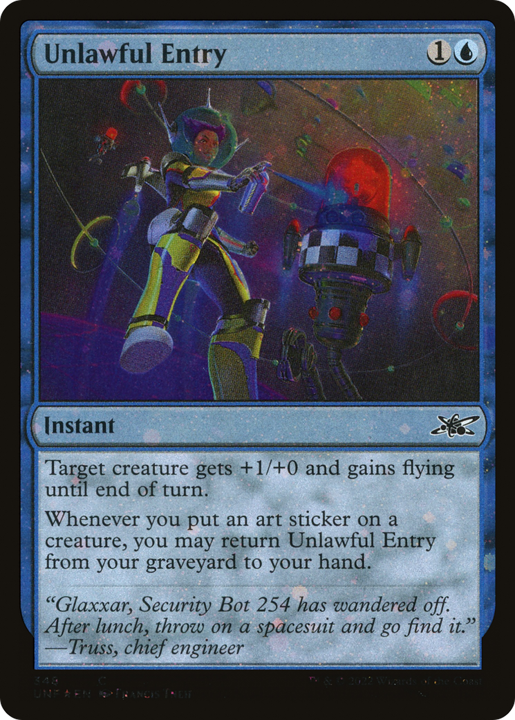 Image of Unlawful Entry (Galaxy Foil) (UNF-348) - Unfinity Foil
