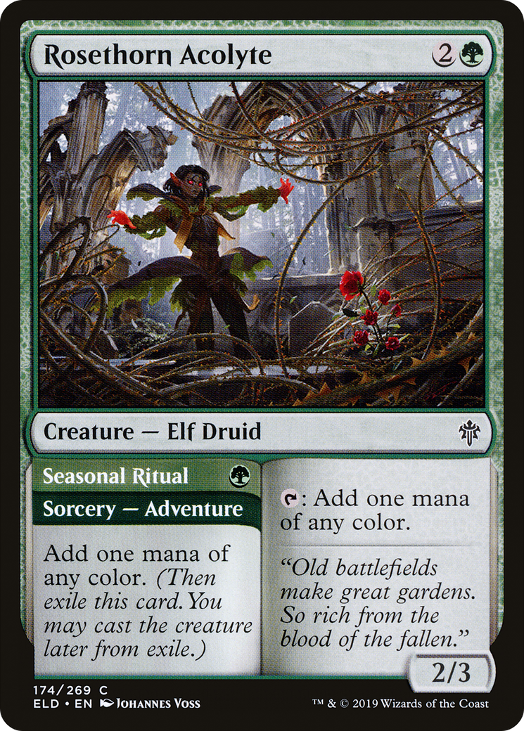 Image of Rosethorn Acolyte (ELD-174) - Throne of Eldraine Foil