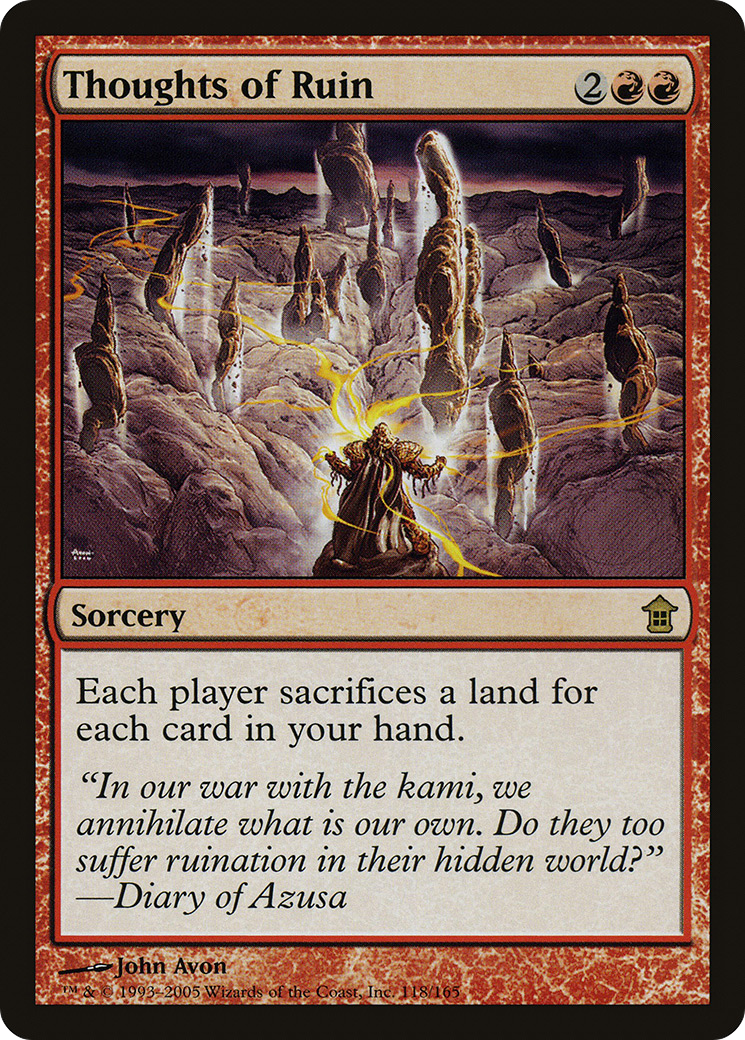 Image of Thoughts of Ruin (SOK-118) - Saviors of Kamigawa Foil