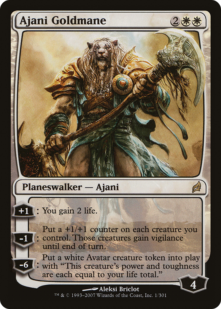 Image of Ajani Goldmane (LRW-001) - Lorwyn Foil