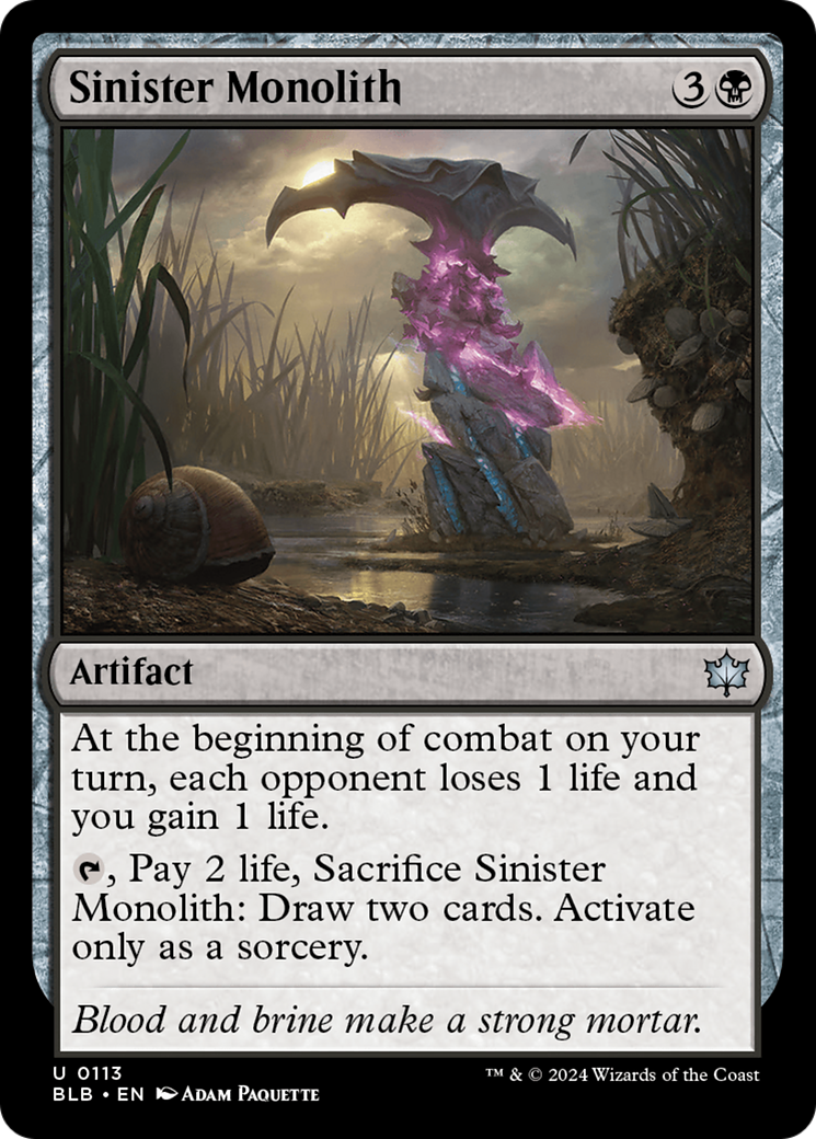 Image of Sinister Monolith (BLB-113) - Bloomburrow