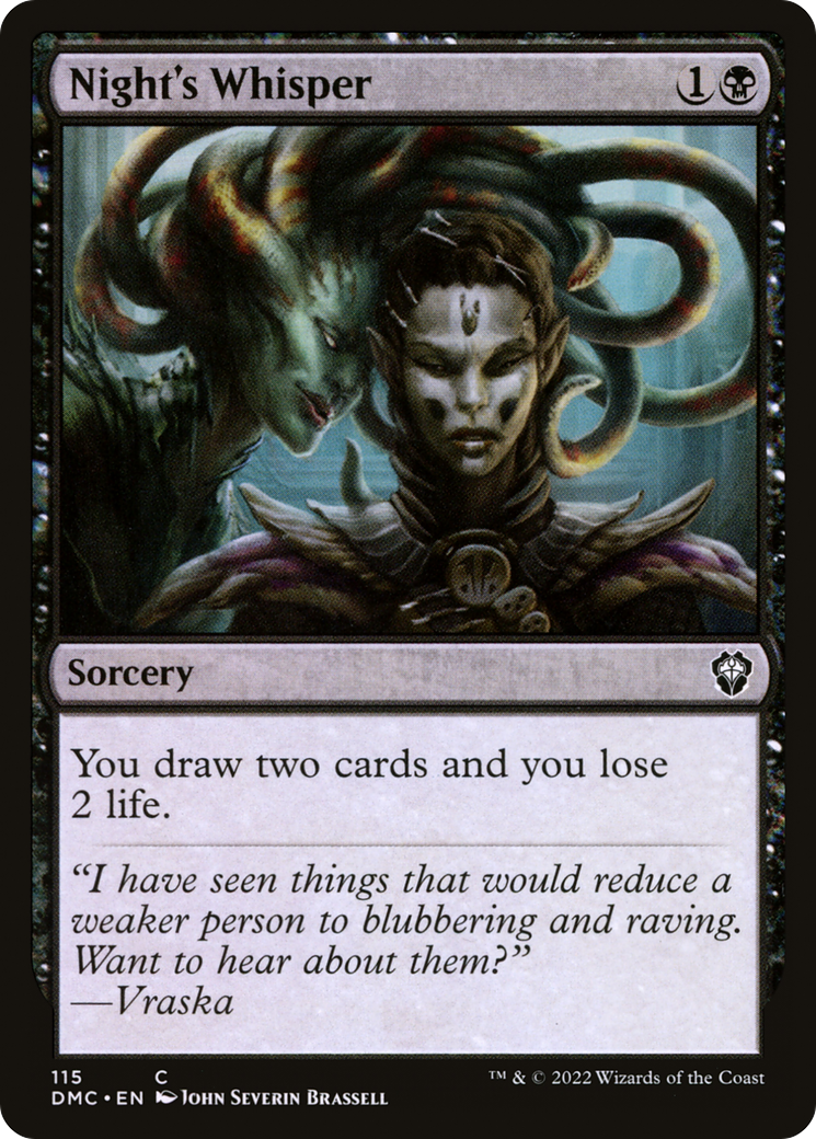 Image of Night's Whisper (DMC-115) - Dominaria United Commander