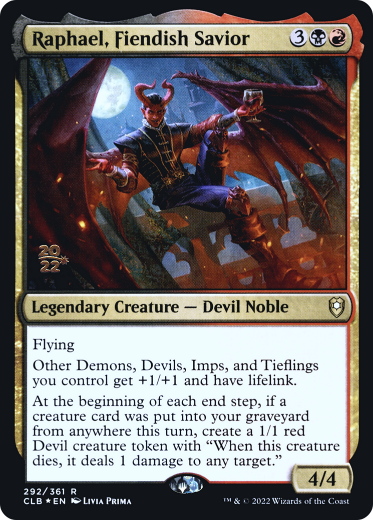 Image of Raphael, Fiendish Savior (PRE-292) - Battle for Baldur's Gate Promos Foil