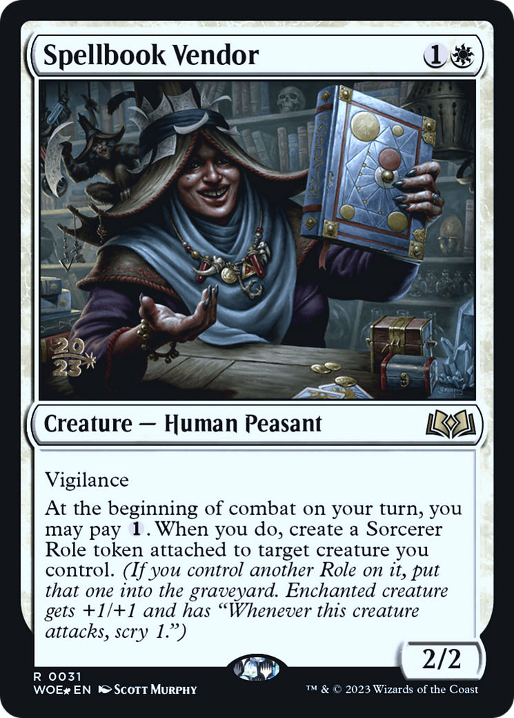 Image of Spellbook Vendor (PRE-031) - Wilds of Eldraine Promos Foil