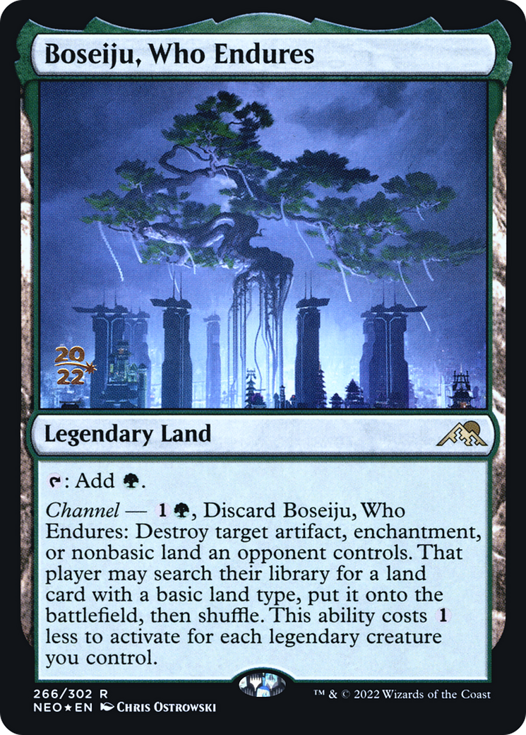 Image of Boseiju, Who Endures (PRE-266) - Kamigawa: Neon Dynasty Promos Foil