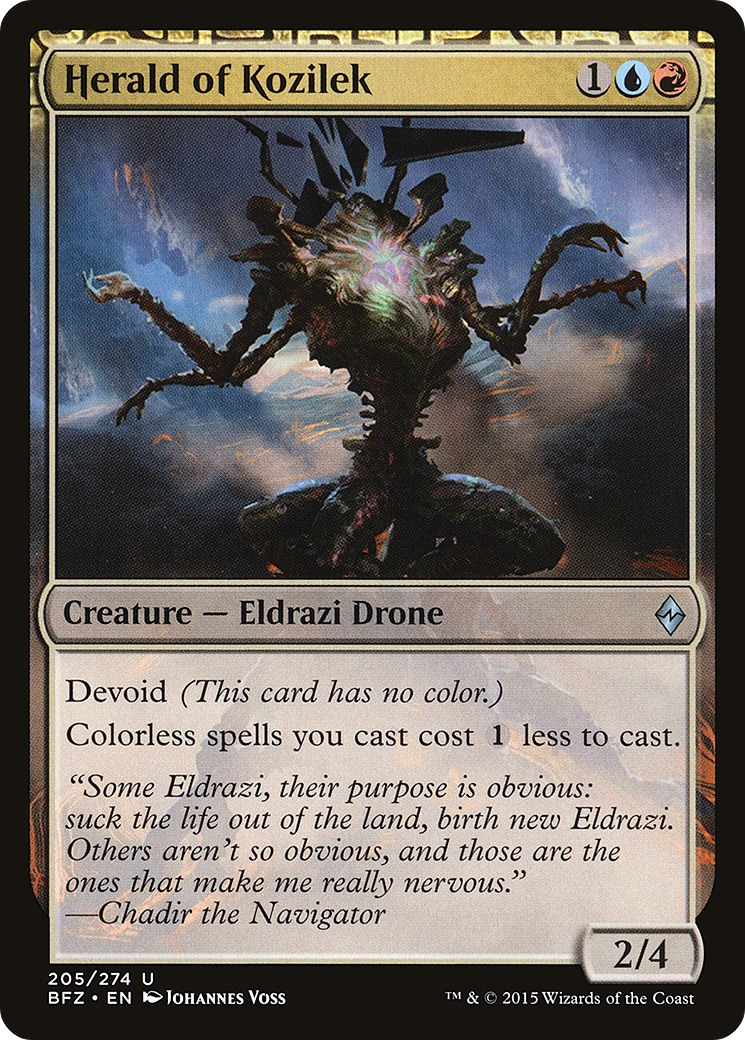 Image of Herald of Kozilek (BFZ-205) - Battle for Zendikar: (devoid) Foil