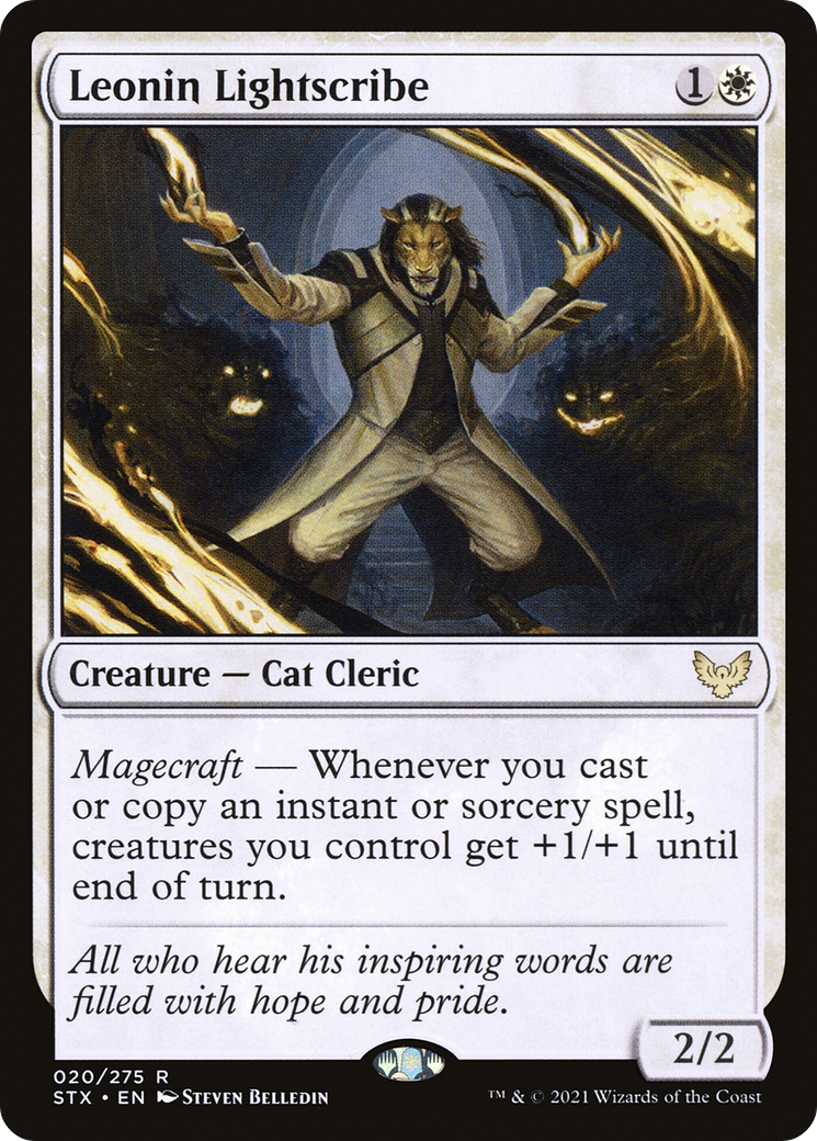 Image of Leonin Lightscribe (STX-020) - Strixhaven: School of Mages Foil