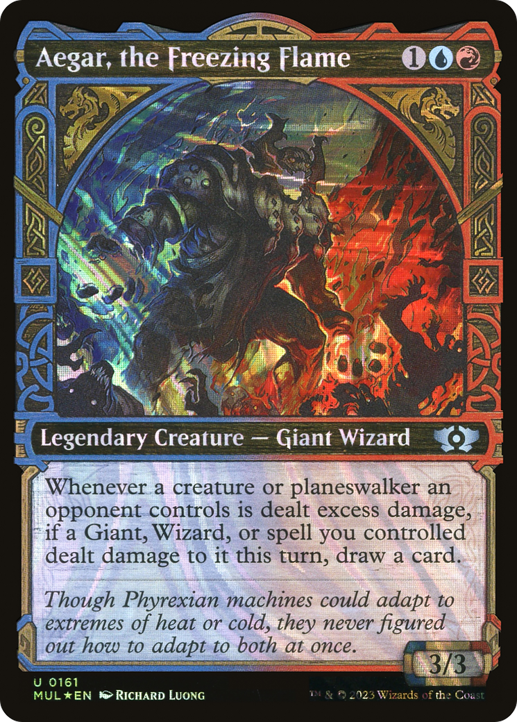 Image of Aegar, the Freezing Flame (Halo Foil) (MUL-161) - Multiverse Legends: (Showcase) Foil