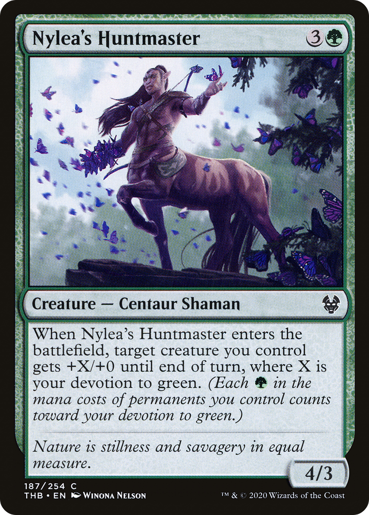 Image of Nylea's Huntmaster (THB-187) - Theros Beyond Death Foil