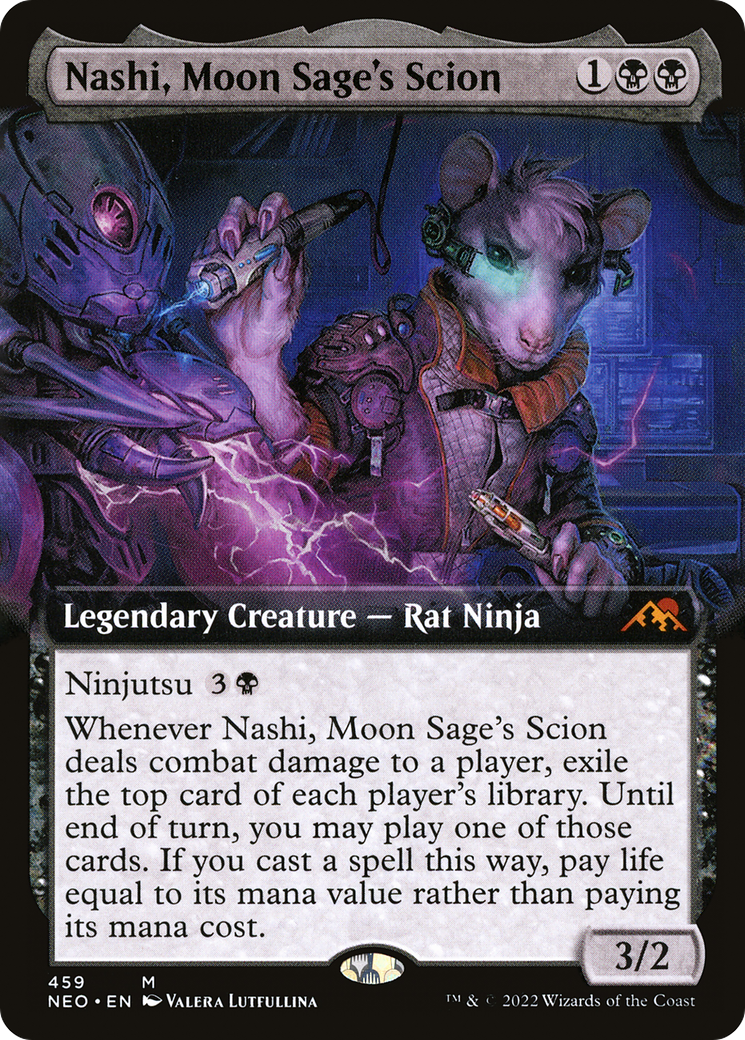 Image of Nashi, Moon Sage's Scion (Extended Art) (NEO-459) - Kamigawa: Neon Dynasty: (Extended Art)