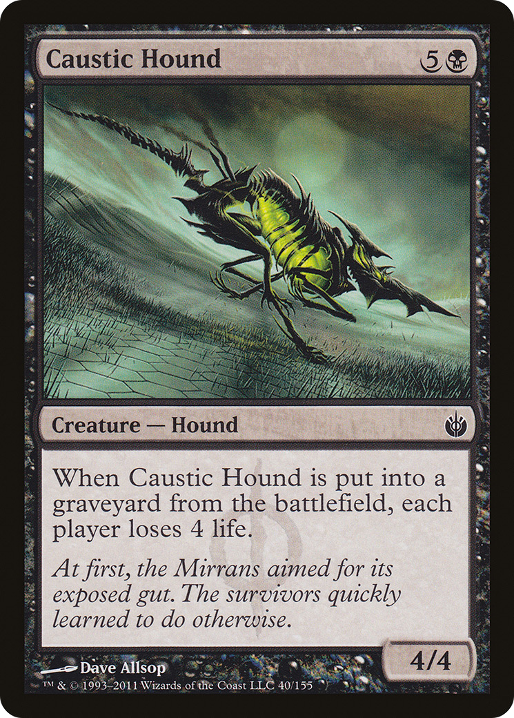 Image of Caustic Hound (MBS-040) - Mirrodin Besieged Foil