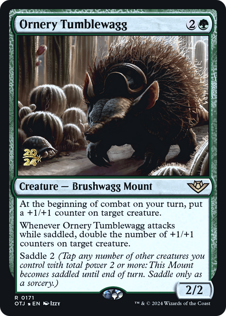 Image of Ornery Tumblewagg (PRE-171) - Outlaws of Thunder Junction Promos Foil