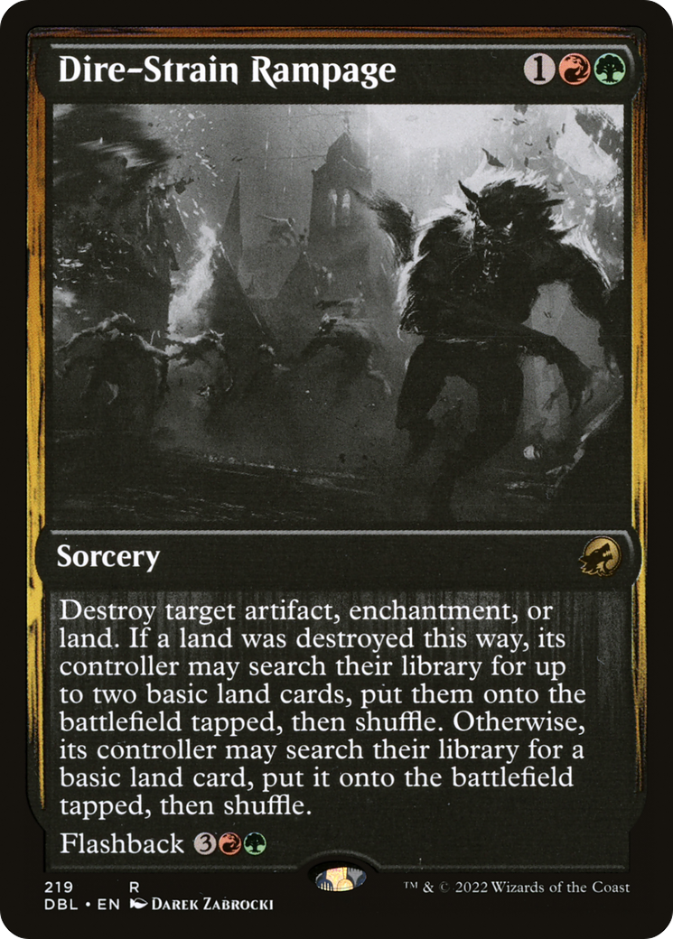 Image of Dire-Strain Rampage (DBL-219) - Innistrad: Double Feature Foil