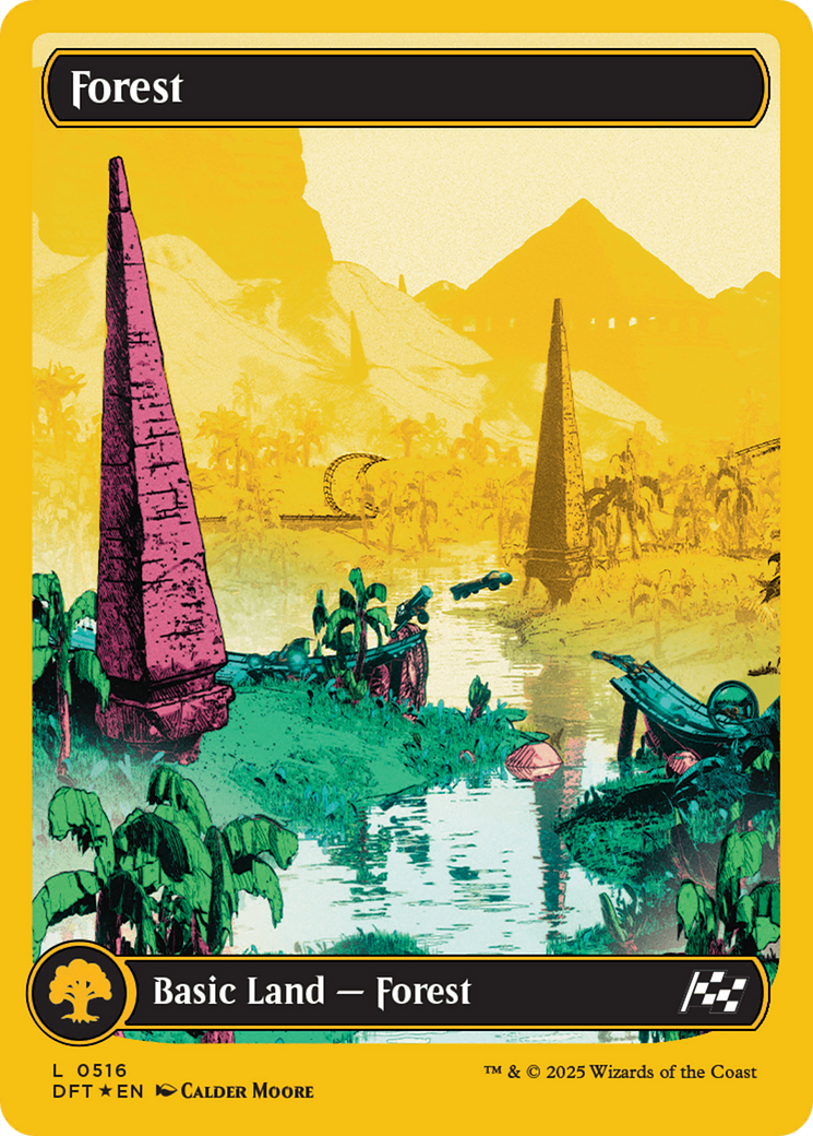 Image of Forest (0516) (First-Place Foil) (DFT-516) - Aetherdrift: (Full Art) Foil
