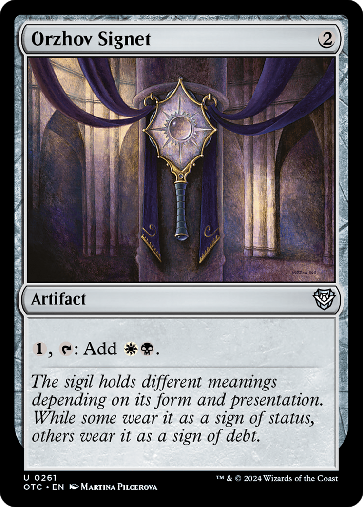Image of Orzhov Signet (OTC-261) - Outlaws of Thunder Junction Commander