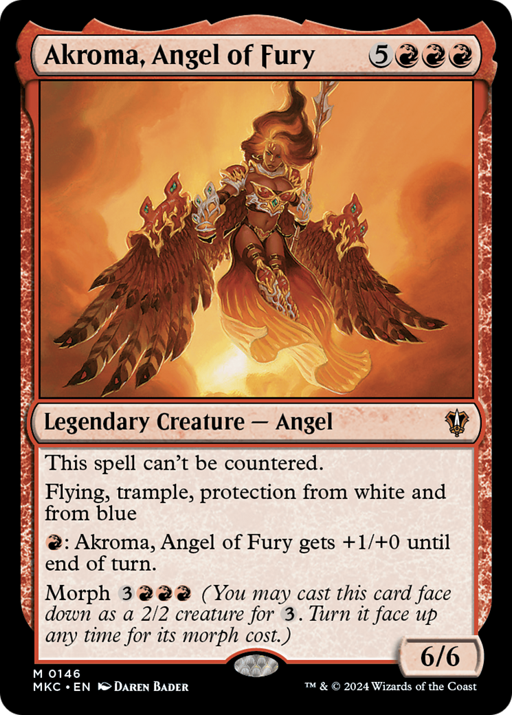 Image of Akroma, Angel of Fury (MKC-146) - Murders at Karlov Manor Commander