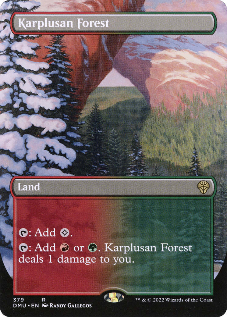 Image of Karplusan Forest (Borderless) (DMU-379) - Dominaria United (Borderless) Foil