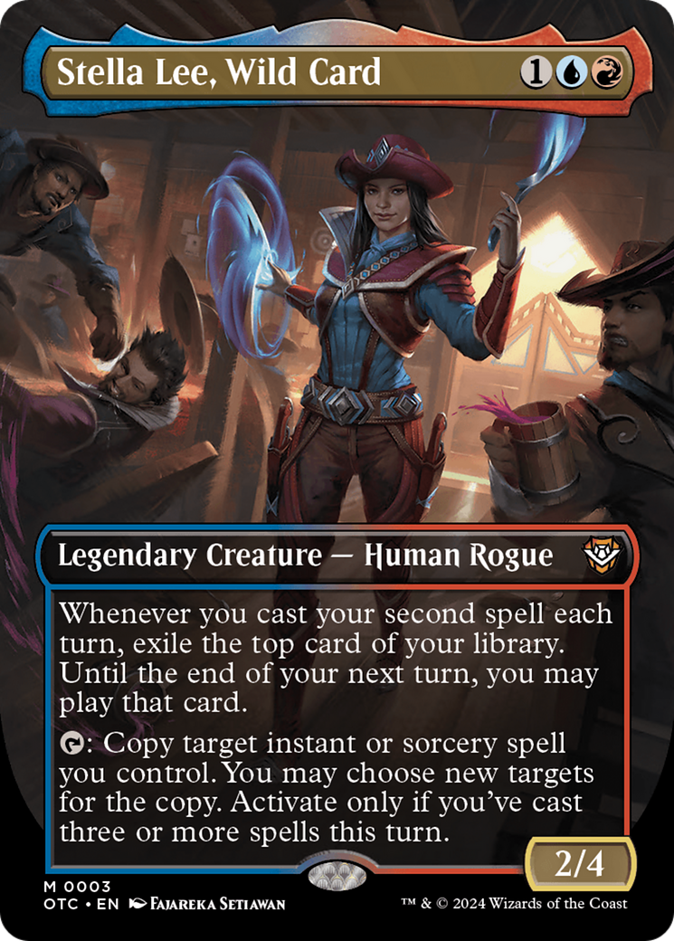 Image of Stella Lee, Wild Card (Borderless) (OTC-003) - Outlaws of Thunder Junction Commander (Borderless)