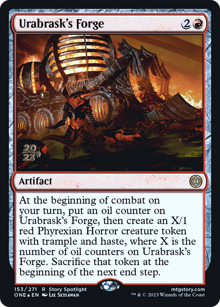 Image of Urabrask's Forge (PRE-153) - Phyrexia: All Will Be One Promos Foil