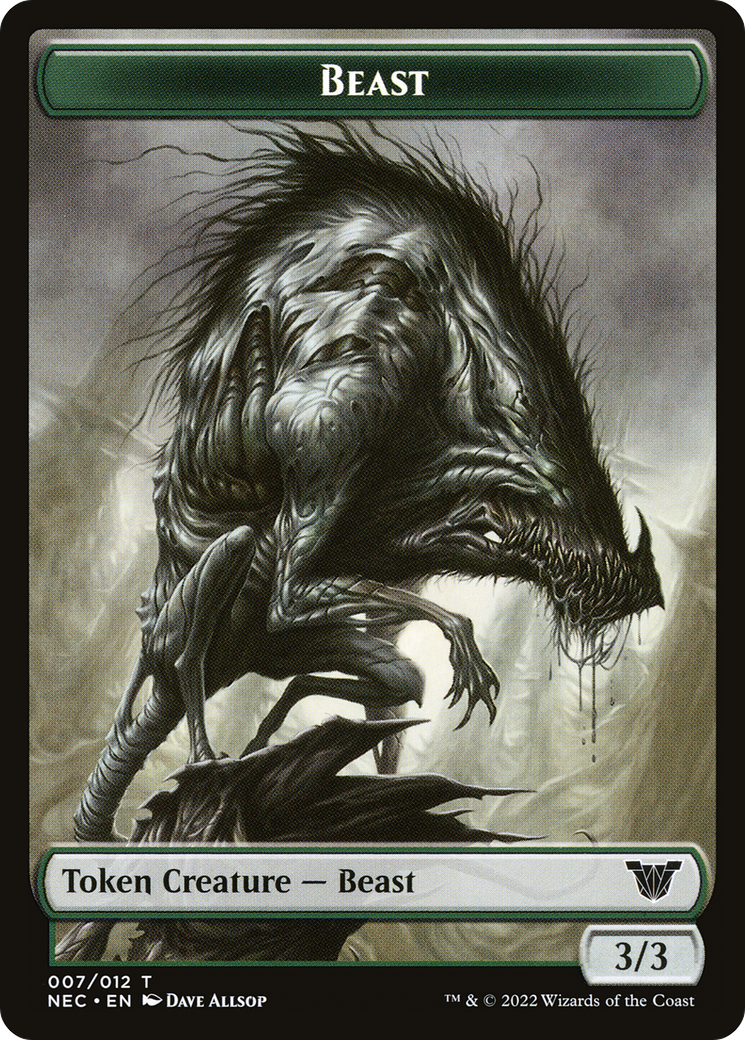 Image of Beast (TNEC-007) - Neon Dynasty Commander Tokens