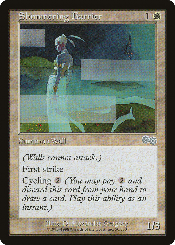 Image of Shimmering Barrier (USG-050) - Urza's Saga