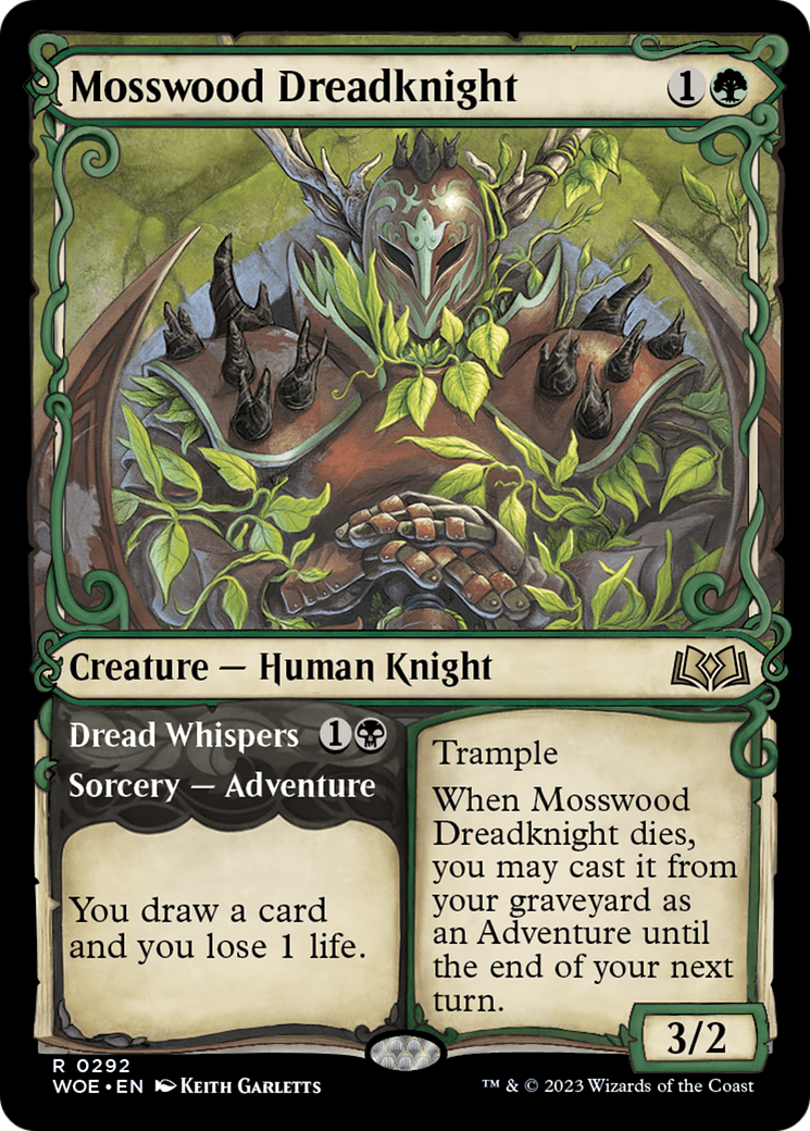 Image of Mosswood Dreadknight (Showcase) (WOE-292) - Wilds of Eldraine: (Showcase) Foil
