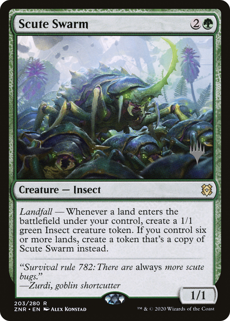 Image of Scute Swarm (PPZNR-203) - Zendikar Rising Promos Foil