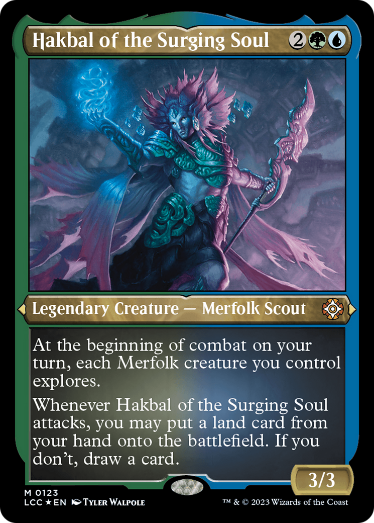 Image of Hakbal of the Surging Soul (Display Commander) - Thick Stock (LCC-123) - The Lost Caverns of Ixalan Commander Foil