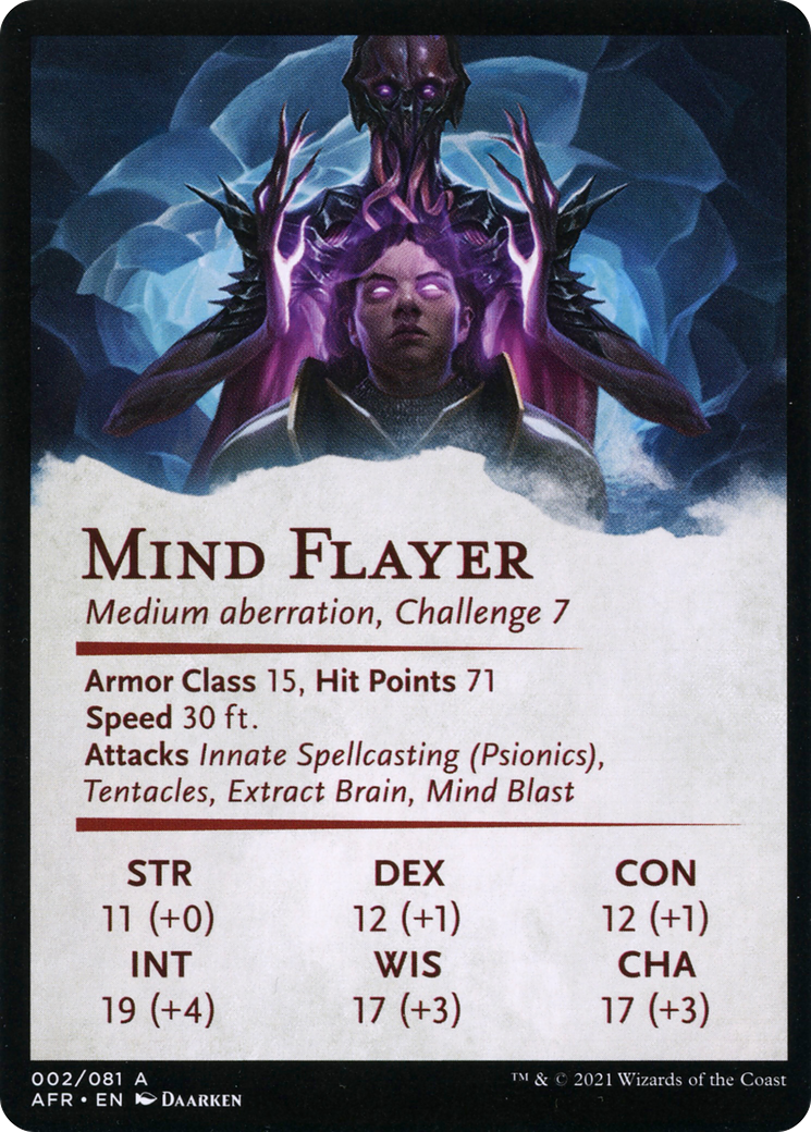 Image of Mind Flayer // Mind Flayer (AAFR-002) - Adventures in the Forgotten Realms Art Series (Borderless) Foil