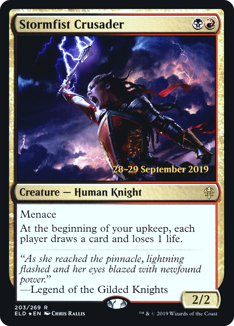 Image of Stormfist Crusader (PRE-203) - Throne of Eldraine Promos Foil