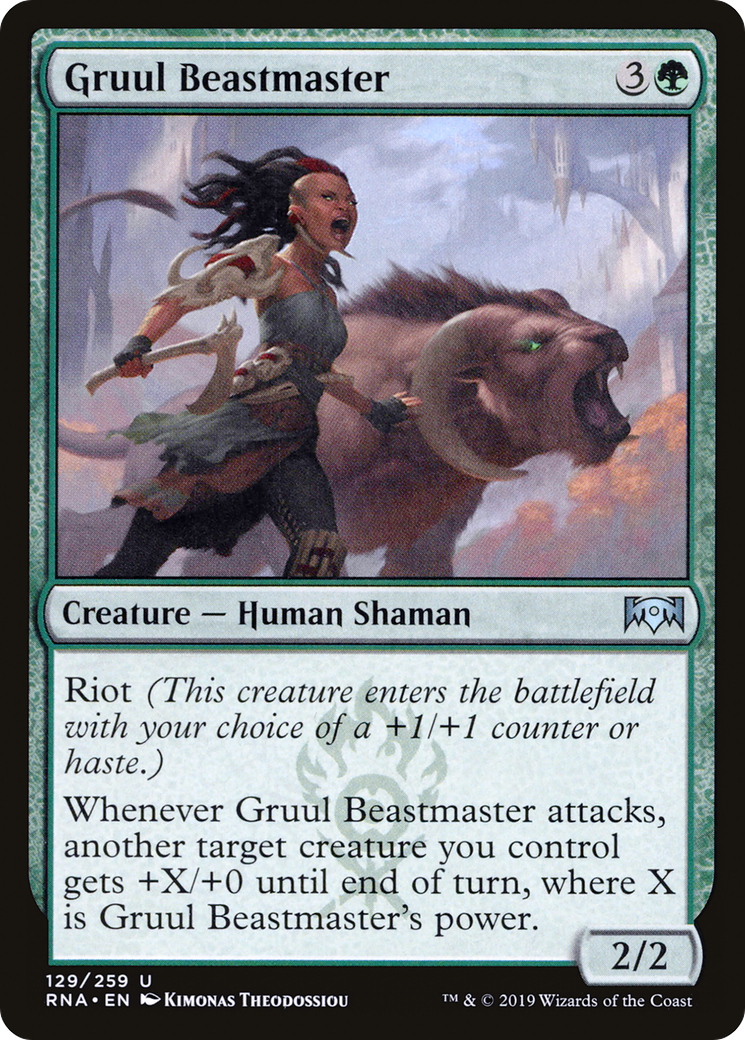 Image of Gruul Beastmaster (RNA-129) - Ravnica Allegiance Foil