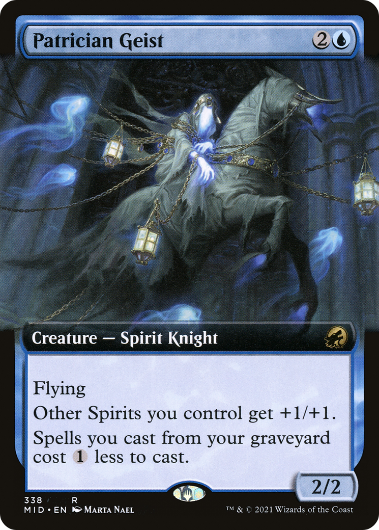Image of Patrician Geist (Extended Art) (MID-338) - Innistrad: Midnight Hunt: (Extended Art) Foil