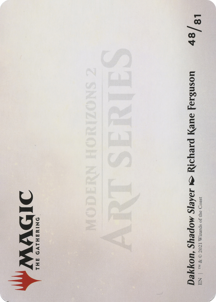 Image of Dakkon, Shadow Slayer // Dakkon, Shadow Slayer (AMH2-048) - Modern Horizons 2 Art Series (Borderless) Foil