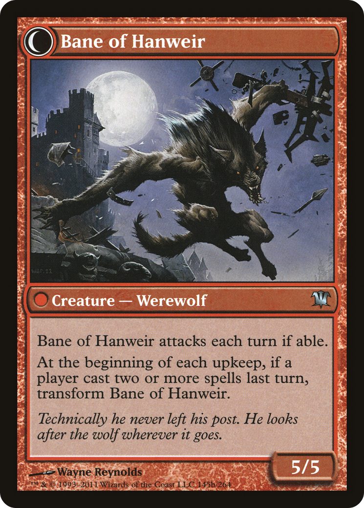 Image of Hanweir Watchkeep (ISD-145) - Innistrad: (Double Faced Transform) Foil