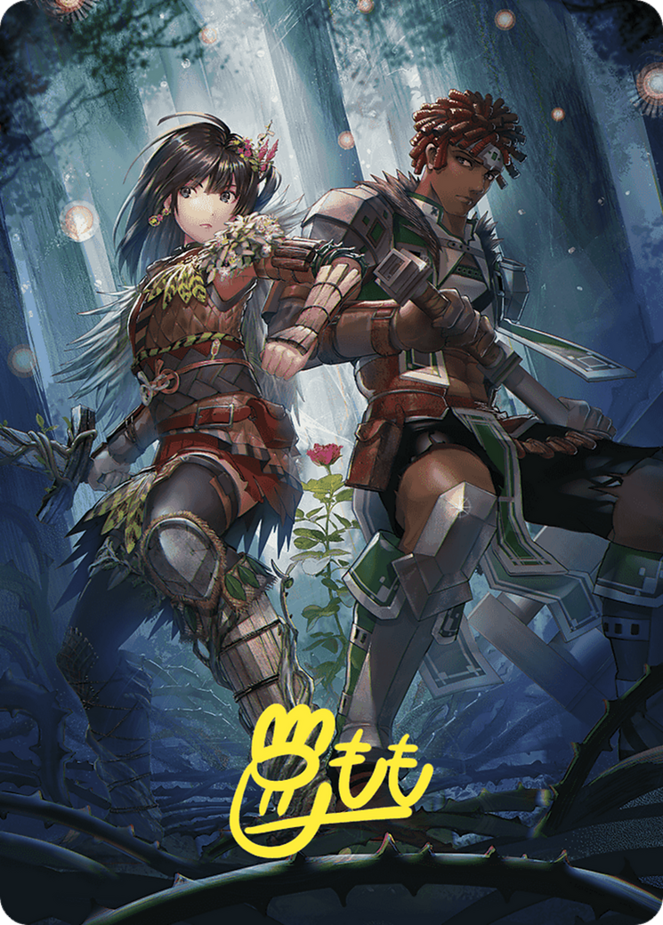 Image of Defense of the Heart // Defense of the Heart (AWOE-081) - Wilds of Eldraine Art Series (Borderless) Foil