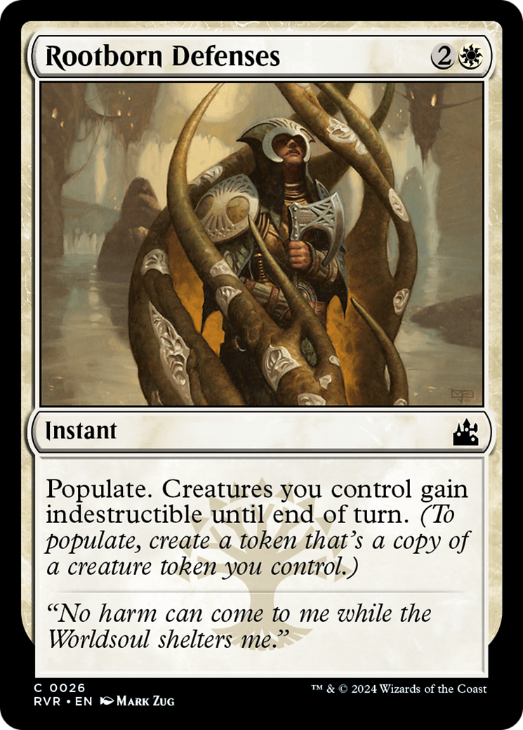 Image of Rootborn Defenses (RVR-026) - Ravnica Remastered Foil