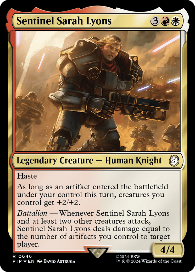 Image of Sentinel Sarah Lyons (Surge Foil) (PIP-646) - Fallout Foil