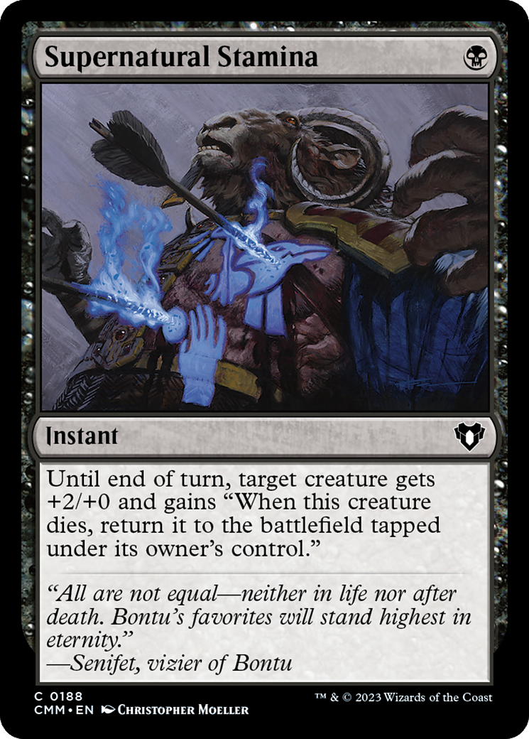 Image of Supernatural Stamina (CMM-188) - Commander Masters Foil